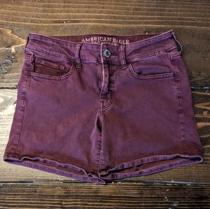 American Eagle | Purple Denim Shorts